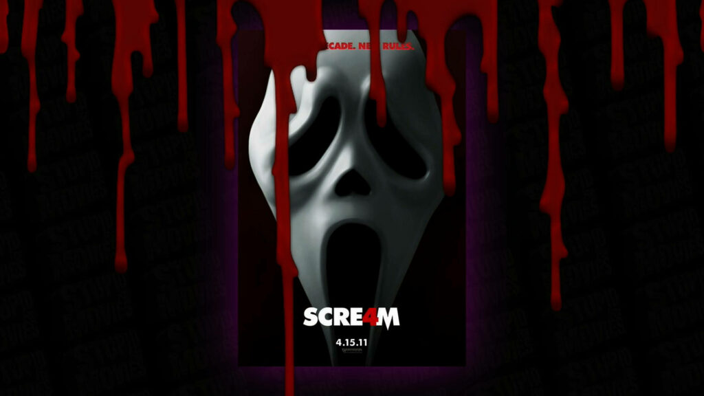 Scream 4: An Enthralling Nightmare Unleashed - A Chilling Peek into the Horror Movie Delirium Wallpaper