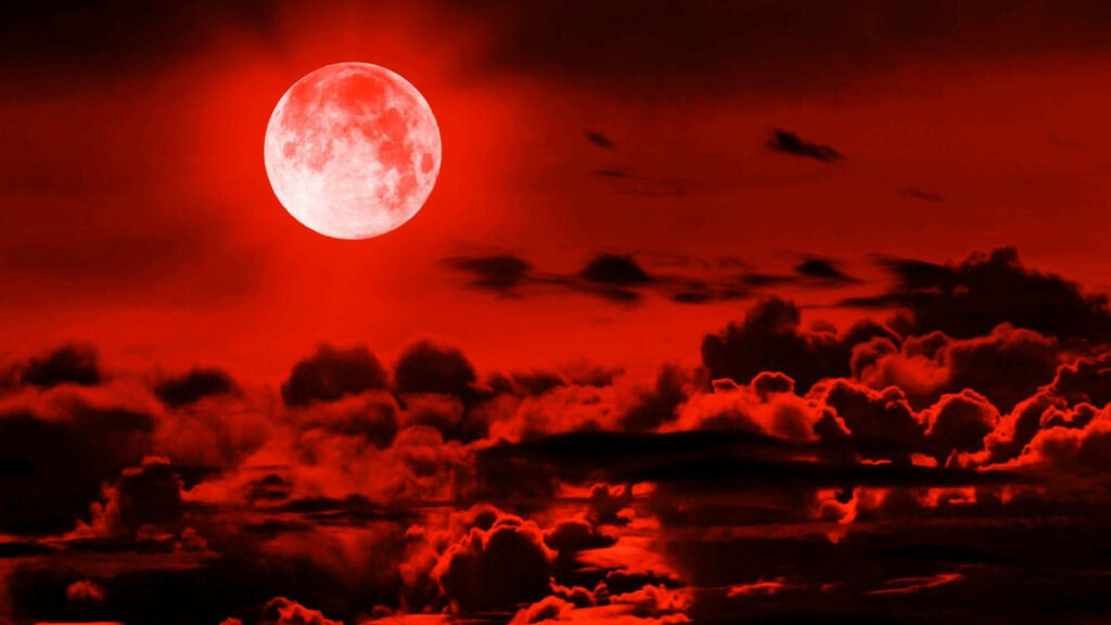 Red Moon Horizon: Breathtaking Wallpaper for Your Desktop