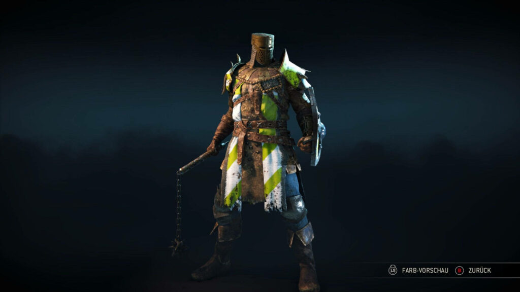 For Honor Conqueror: Medieval Warrior Ready for Battle in Dark Background Wallpaper