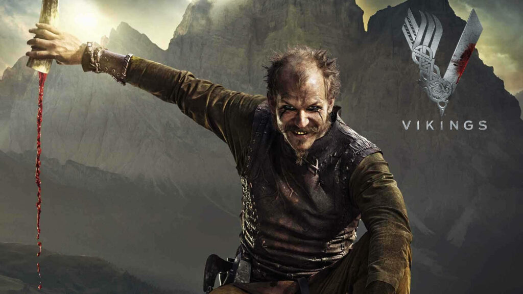The Darker Side of Floki Vilgeroarson: Pouring a Bloody Red Liquid Wallpaper