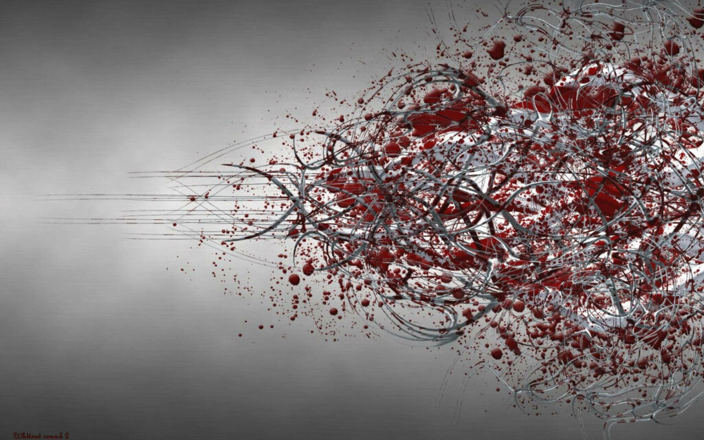 Blood Stained Tribal Vignette: HD Wallpaper for Edgy Design Background
