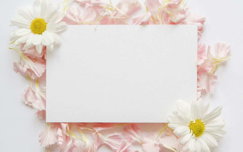 Blooming Beauty: A Delicate Floral Backdrop for Your Presentation Wallpaper
