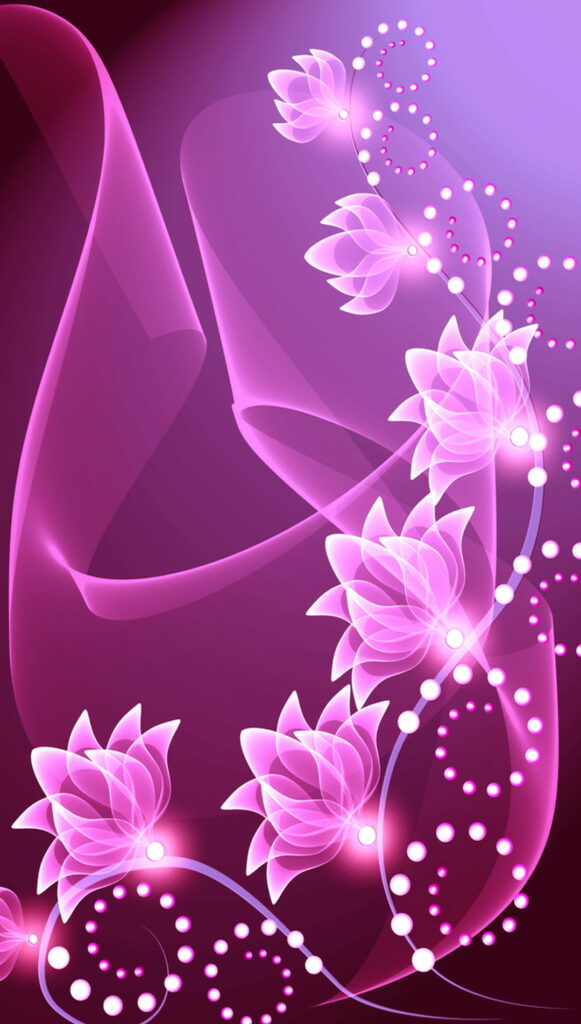 Vibrant Blossoms: Captivating Abstract Floral Splash - HD Phone Wallpaper Background