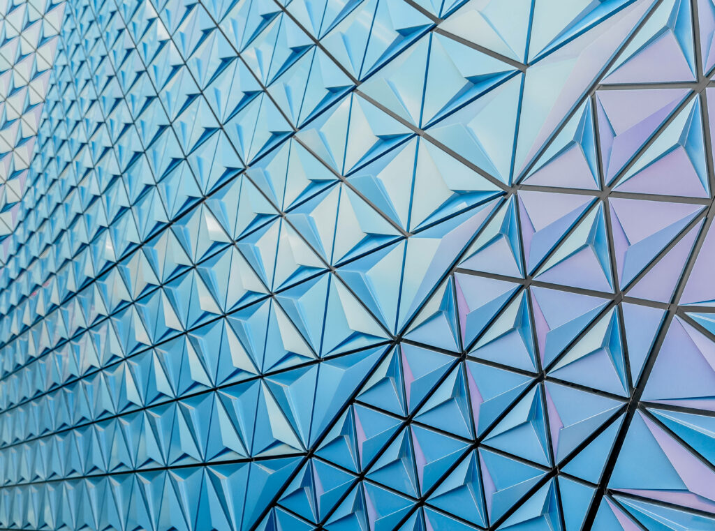 Striking Blue Abstract Geometric Wallpaper for Modern Background