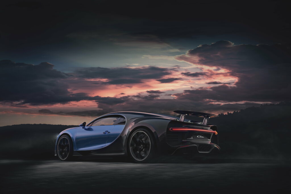 Mesmerizing Beauty: Captivating Blue Bugatti Chiron Sport 2020 in Stunning 4K Wallpaper