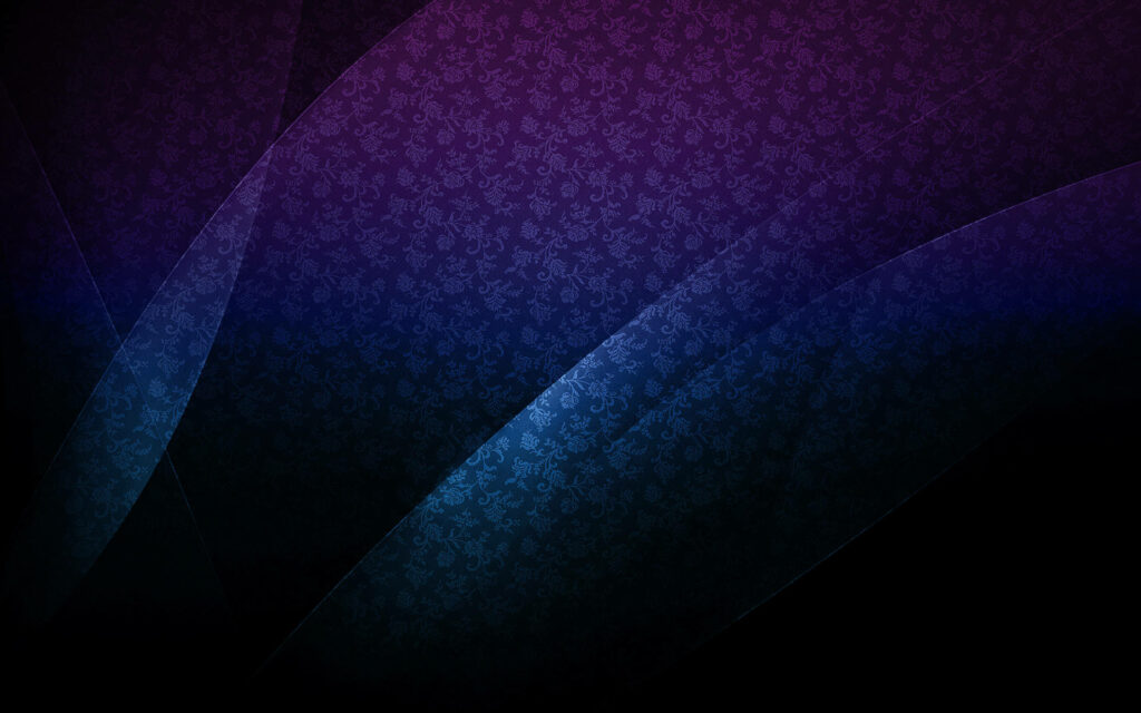 Botanical Blend: A Vibrant Blue and Violet Wallpaper with Nature-inspired Patterns