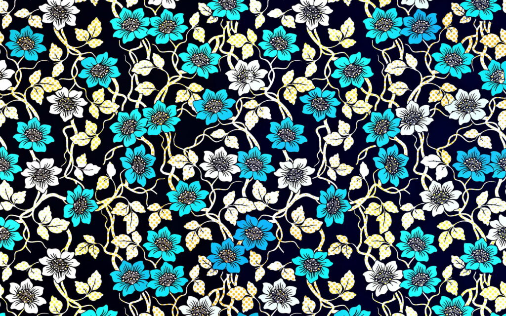 Floral Dance: A Hypnotic Symphony of Blue Petals - Mesmerizing HD Wallpaper of Abstract Floral Patterns