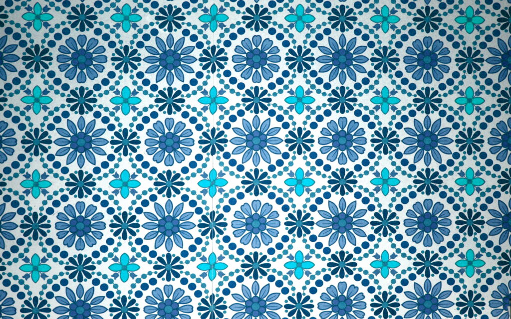 Blue Blooms: Captivating Floral Pattern in a 4K Wallpaper Photo