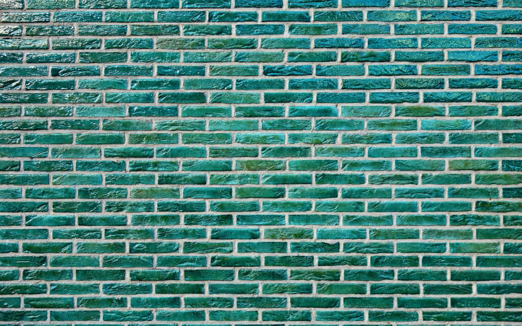 Captivating Close-up: Mesmerizing Blue Brick Wall Macro Wallpaper