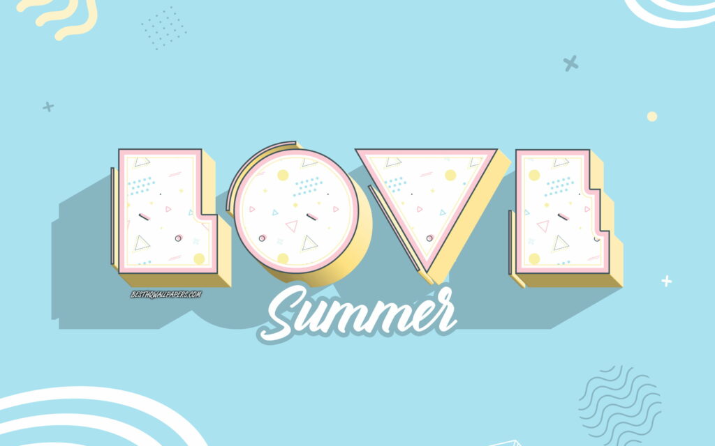 Sun-kissed Bliss: Captivating Summer Love in a Breathtaking 3D Letter Display Wallpaper