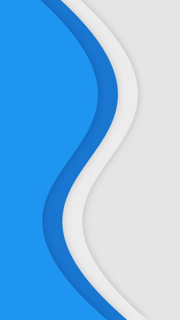 Pristine Blue Curvature: Pixel 2's Elegant Android Background Wallpaper