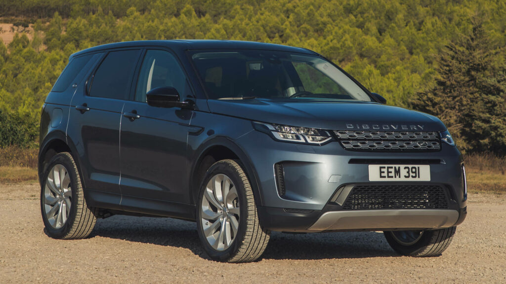 Stylish Blue Discovery Land Rover iPhone Wallpaper - Adventure Awaits!
