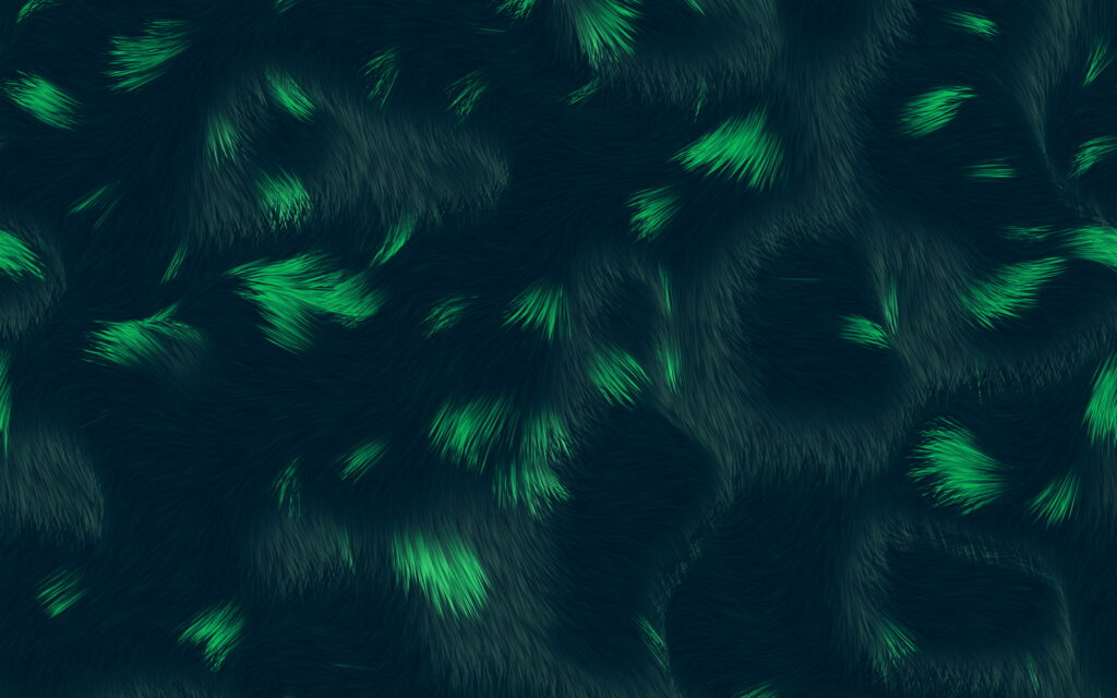 Furry Blue Patterns: A Vibrant Green Textured 4K Wallpaper Background