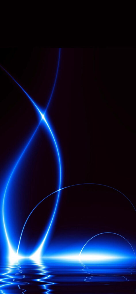 Blue Illumination: A Captivating Abstract Light in the Dark Wallpaper