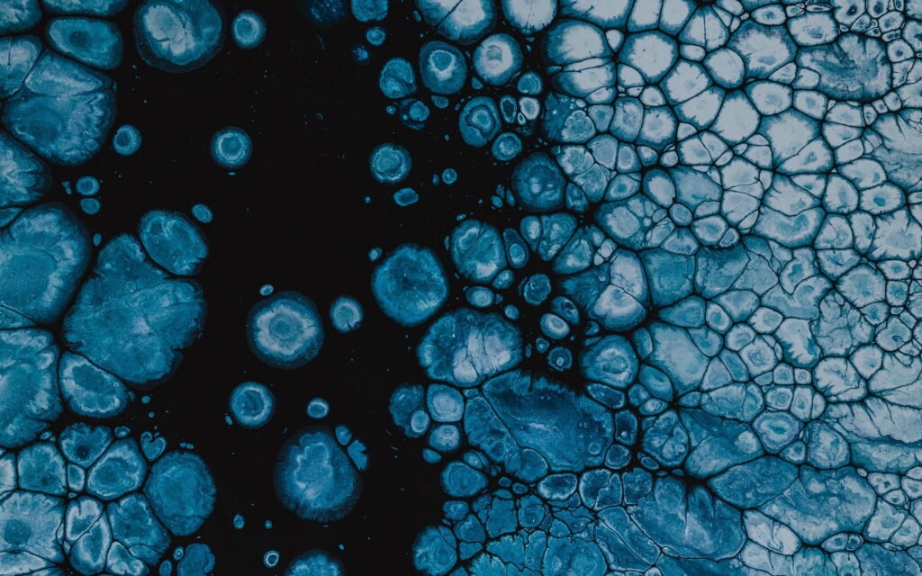 Abstract Blue Splatter: A Vibrant Grunge Masterpiece in 4K Wallpaper