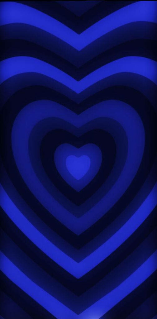Calming Blue Heart Pattern Wallpaper with Gradient Design Background