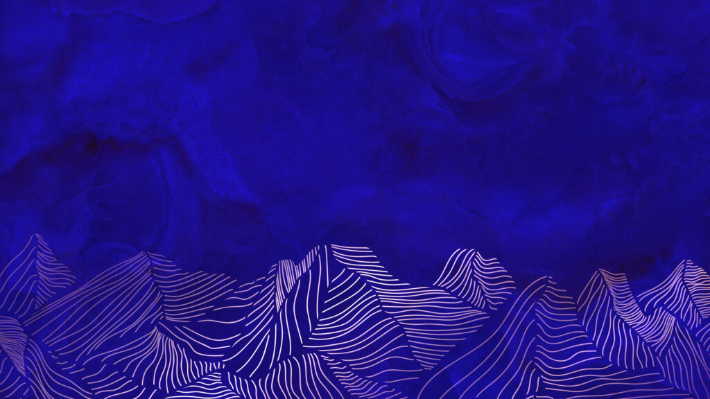 Tranquil Peaks: Majestic Mountain Range in a Serene Blue 5k Desktop Background Wallpaper
