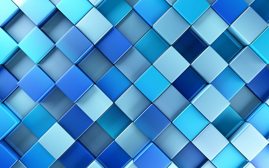 Blue Rhombus Mosaic: A Mesmerizing Abstract Artwork in High-Resolution Wallpaper