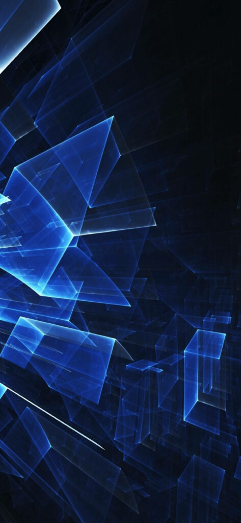 Blue Neon Abyss: Mesmerizing 4k Background for your iPhone Wallpaper