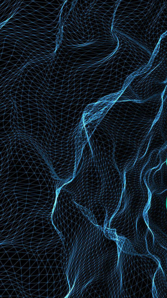 Blue Line Convergence: A Sleek 3D iPhone Background Displaying a Minimalistic Network Wallpaper