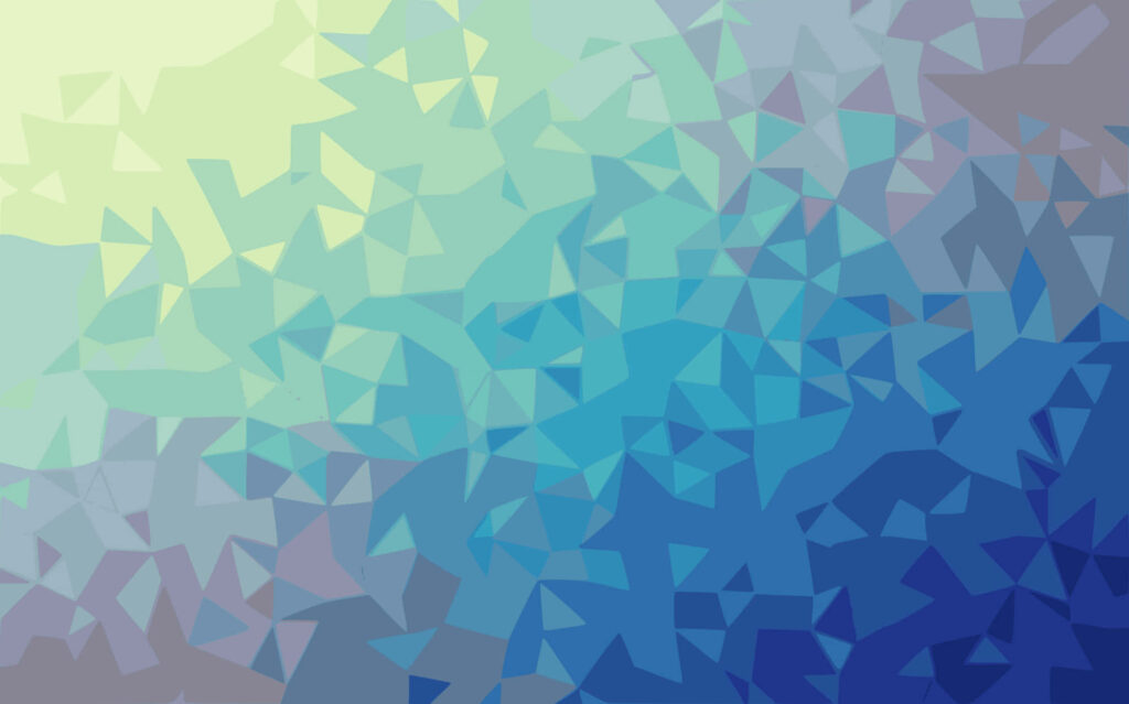 Blue Ombre Wallpaper with Glossy Geometric Triangle Patterns