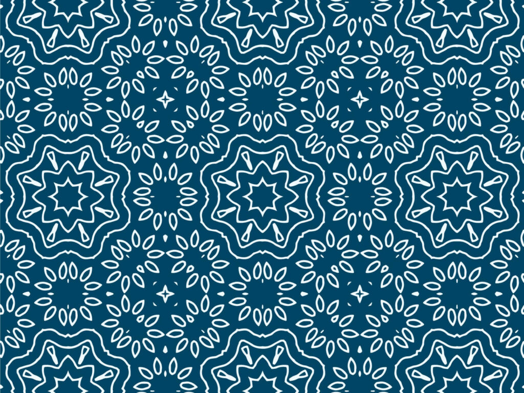 Intricate Blue Patterned Wallpaper Background with Stylish Motifs