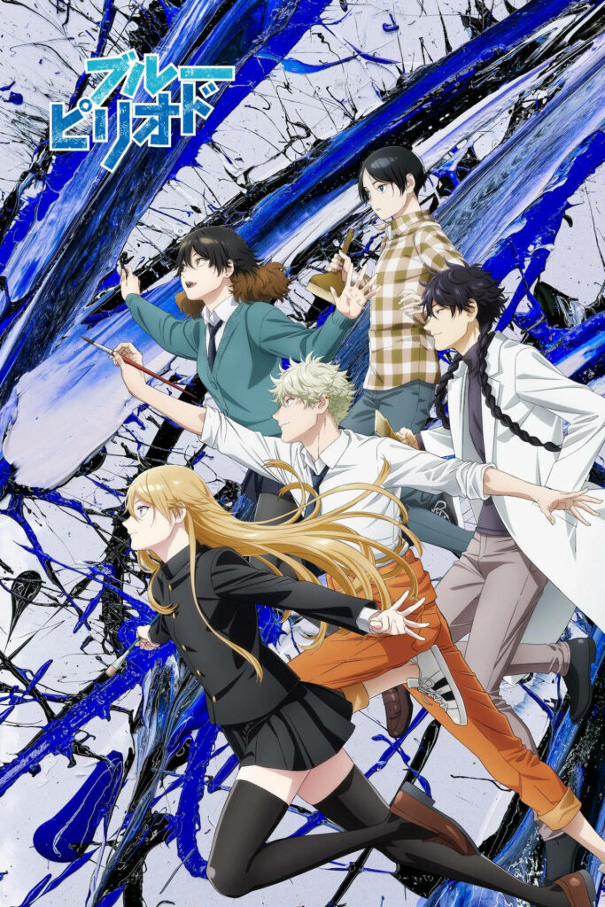Dynamic Blue Period Anime Wallpaper: Artistic Expression Background