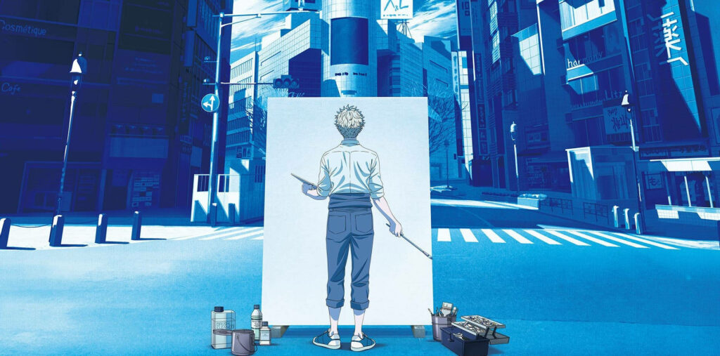 Yatora Yaguchi Immersed in Art: Captivating Blue Period Setting in Top Anime Background Wallpaper