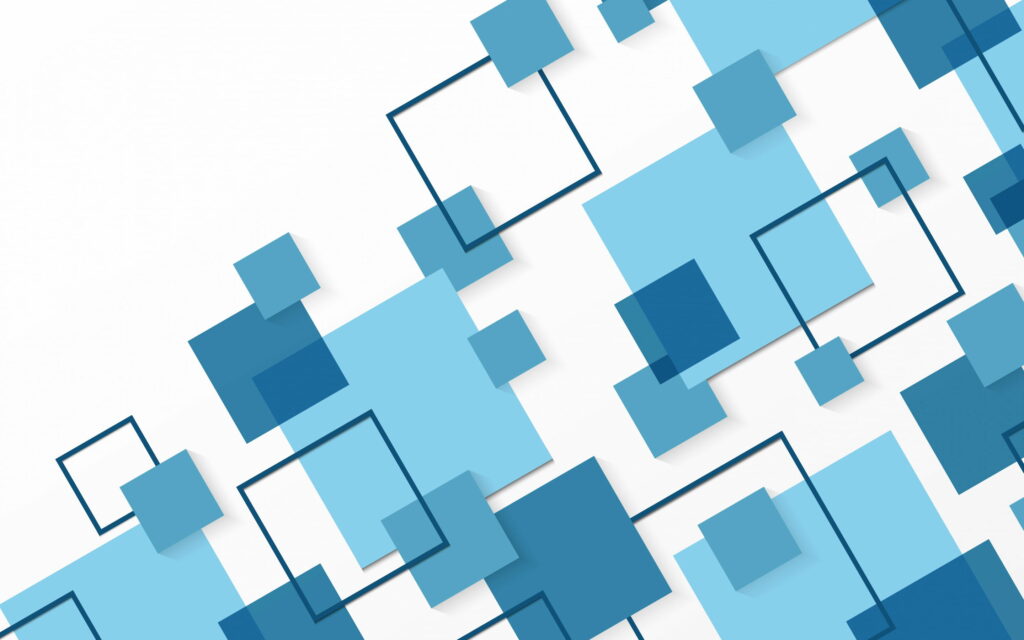 Aesthetic Blue Geometric Dreamscape: Abstract Blue Squares in QHD Wallpaper