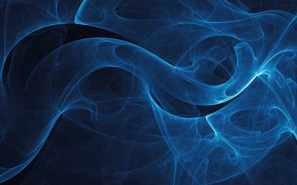 Blue Abstract Smoke: A QHD Wallpaper with Black Textured Background