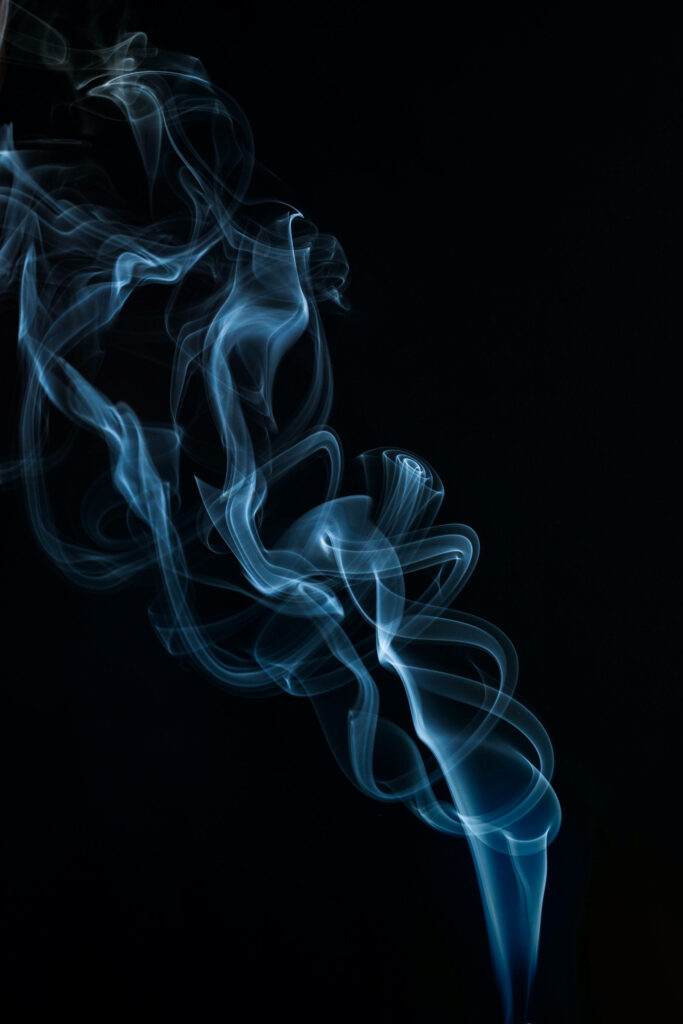 Mystical Blue Smoke Dancing on a Sleek 4K HD Mobile Background Wallpaper
