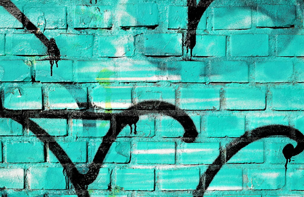 Blue Brick Texture: A Vibrant 5K Wallpaper with Painted Wall