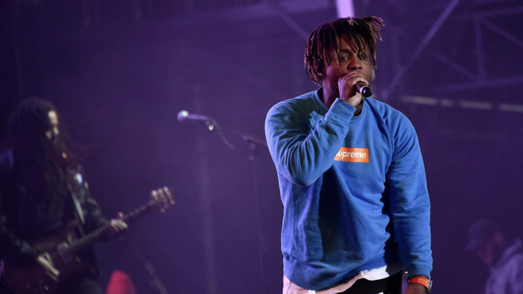 Blue Sweatshirt Vibes: Juice Wrld's Captivating Desktop Background Wallpaper