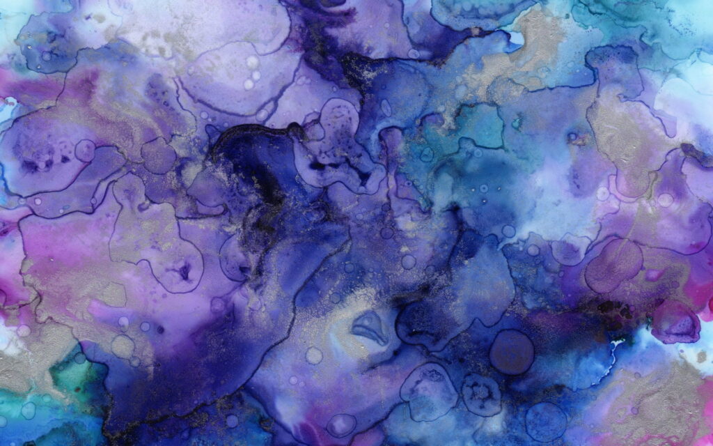 Abstract Ripples: A Mesmerizing HD Wallpaper of a Blue Watercolor Masterpiece