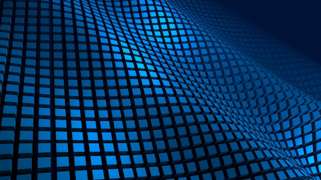 Flowing Blue Waves: A Mesmerizing 3D Pattern of Checkered Lines - Exquisite 4K Wallpaper Background Photo