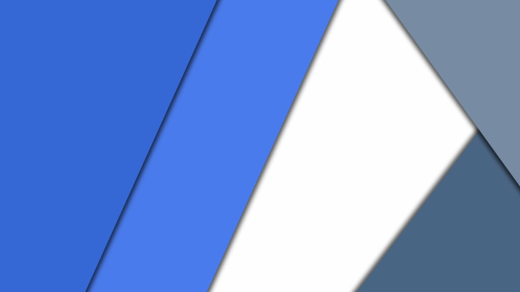 Abstract Depths: 4K Material Design Wallpaper in Blue and White
