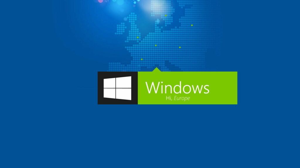 Vibrant Windows 8 Techscape: A Stunning High-Definition Blue Window Wallpaper