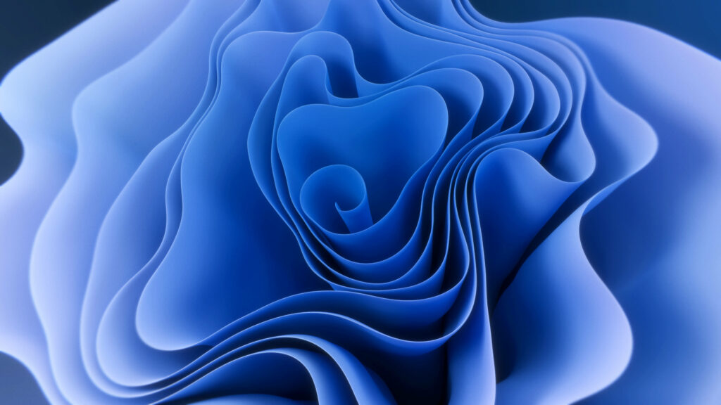 Mesmerizing Blue Fabric Spiral as a Striking 4k Background for Windows 11 Devices Wallpaper