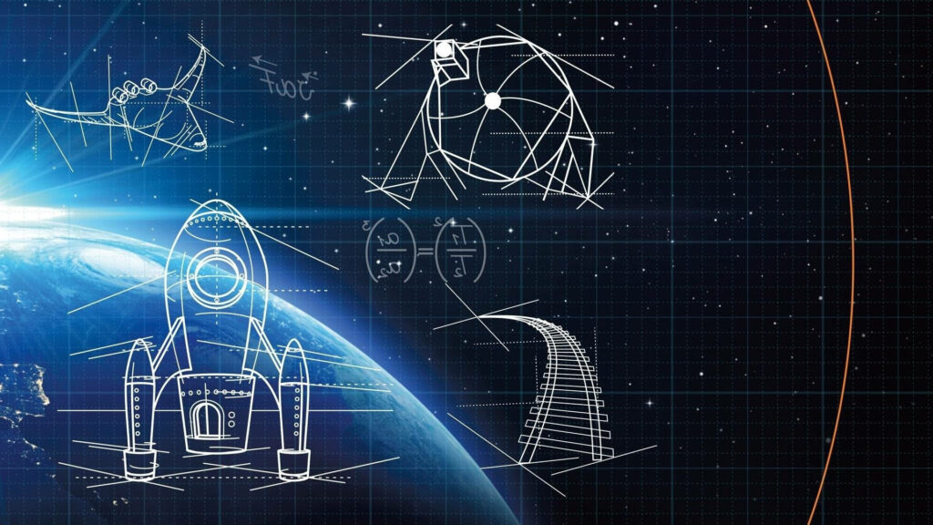 Science-Themed Spacecraft and Satellites Wallpaper for Tech Enthusiasts