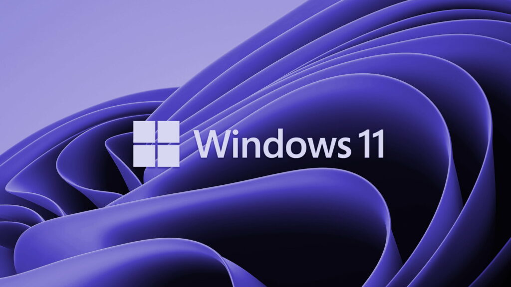 Windows 11: Minimalist HD Wallpaper featuring the Blueviolet Logo