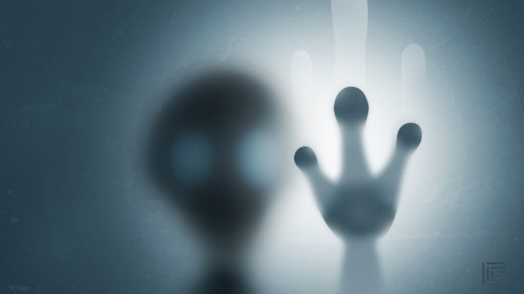 Blurred Alien Trapped in 4K HD Wallpaper Background Photo