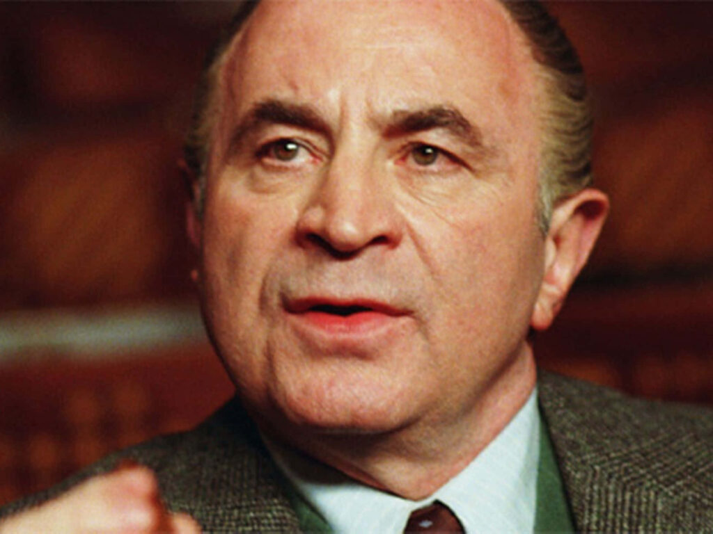 Close-up portrait of actor Bob Hoskins showcasing expressive features and distinguished presence Wallpaper