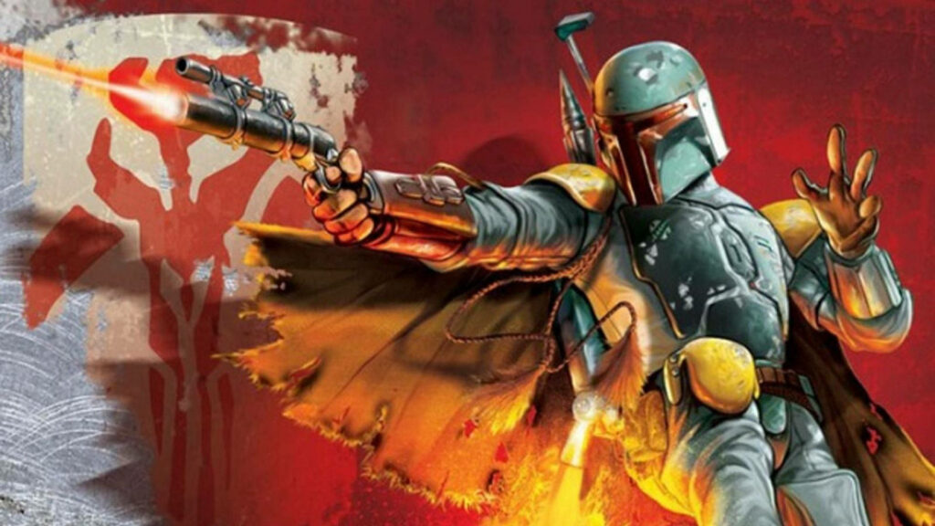 Dynamic Boba Fett Wallpaper: Legendary Bounty Hunter in Action
