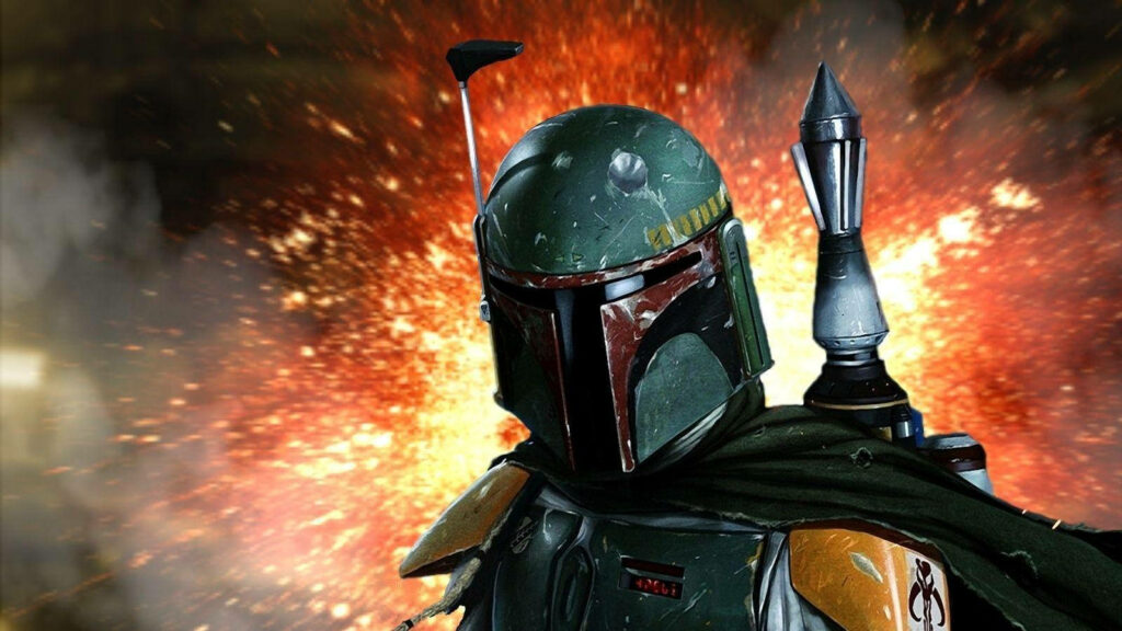 Boba Fett: Fearless Bounty Hunter | Star Wars Wallpaper with Explosions