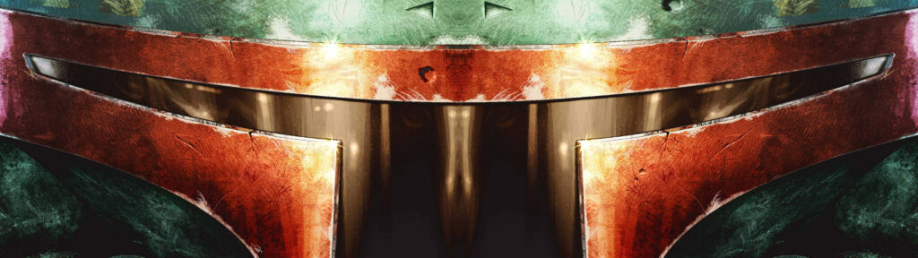 Boba Fett Multi-Monitor Wallpaper: Iconic Star Wars Helmet Background