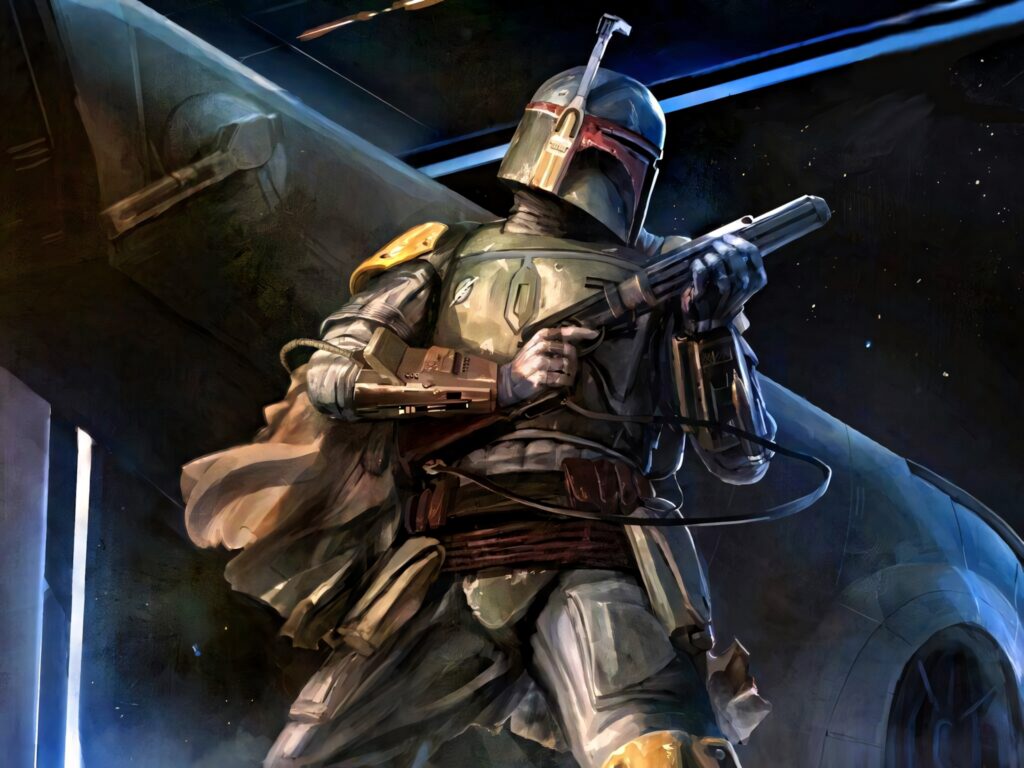 Boba Fett Wallpaper: Fearless Bounty Hunter in Mandalorian Armor