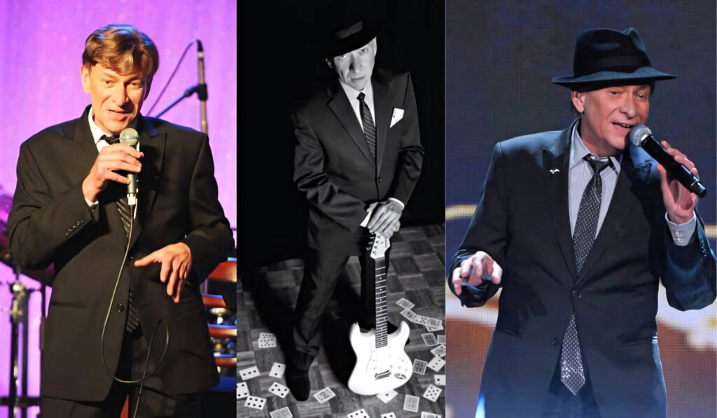 Bobby Caldwell live on stage singing in suit and hat charismatic classic style wallpaper background