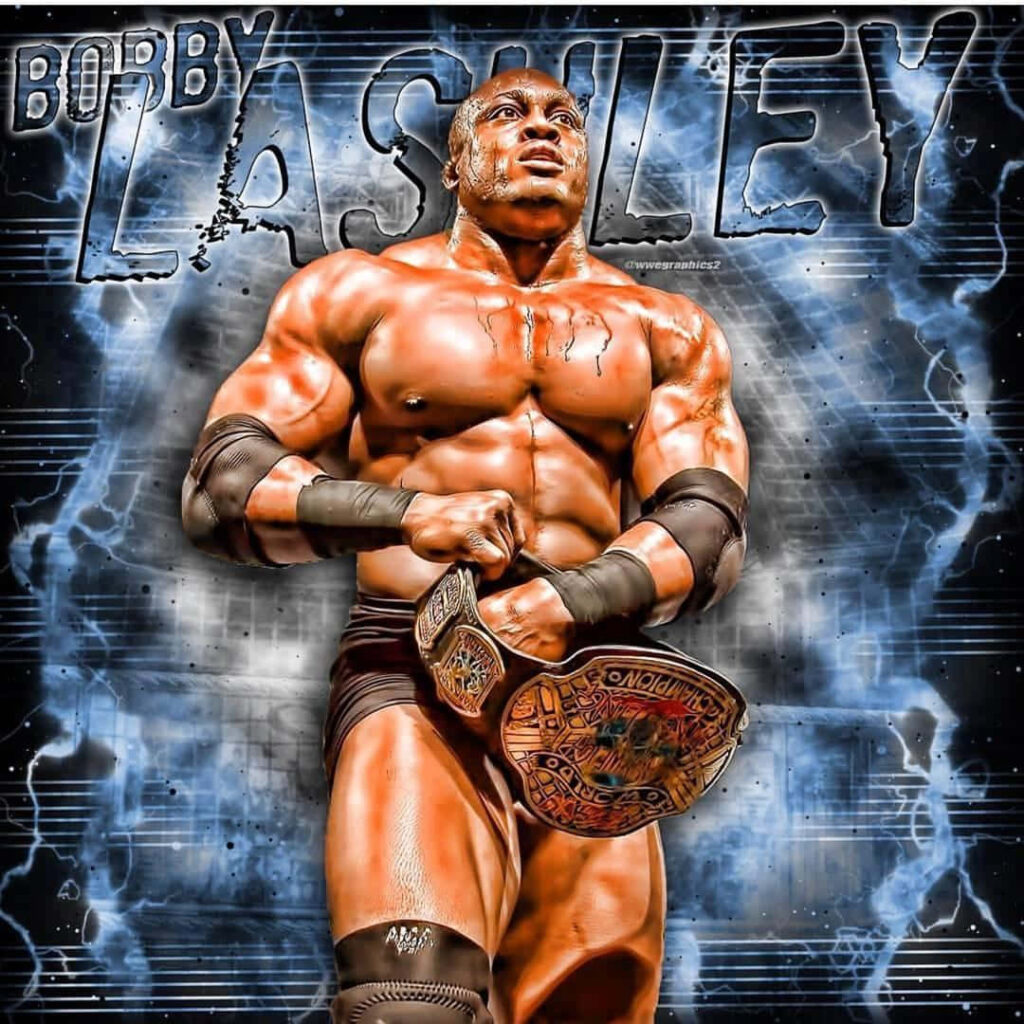Bobby Lashley muscular physique championship belt dramatic electrifying wallpaper background