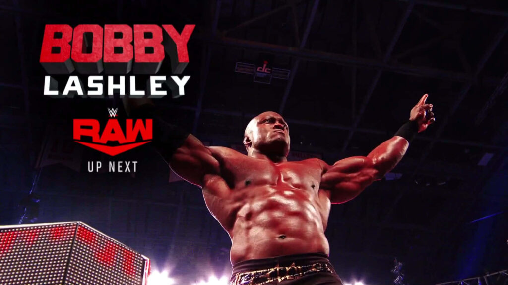 Bobby Lashley WWE Raw wallpaper powerful physique intense presence in bright arena lights