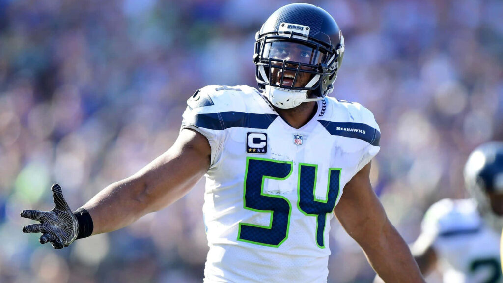 Bobby Wagner Seattle Seahawks intense game moment linebacker energy leadership wallpaper background